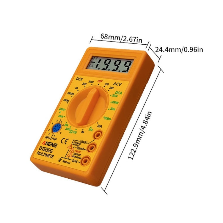 2 PCS ANENG DT830G Portable Digital Multimeter(Black) - Digital Multimeter by ANENG | Online Shopping UK | buy2fix