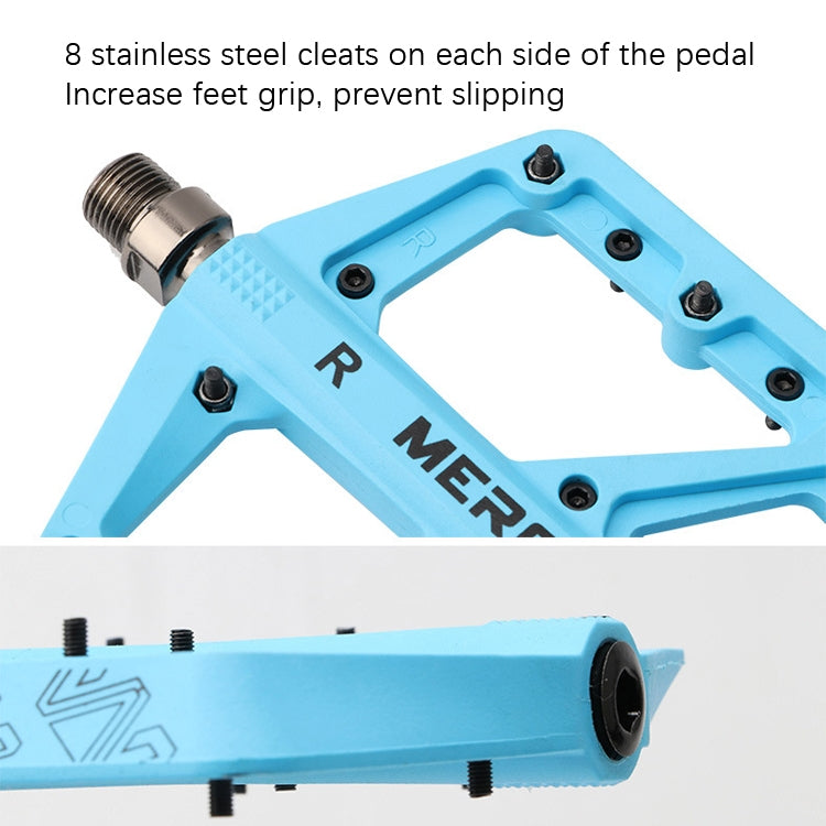 MEROCA Mountain Bike Nylon Pedal(Sky Blue) - Outdoor & Sports by MEROCA | Online Shopping UK | buy2fix