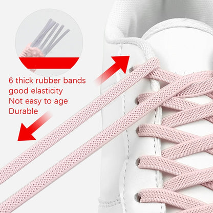 4 Sets SLK28 Metal Magnetic Buckle Elastic Free Tied Laces, Style: White Magnetic Buckle - Outdoor & Sports by buy2fix | Online Shopping UK | buy2fix