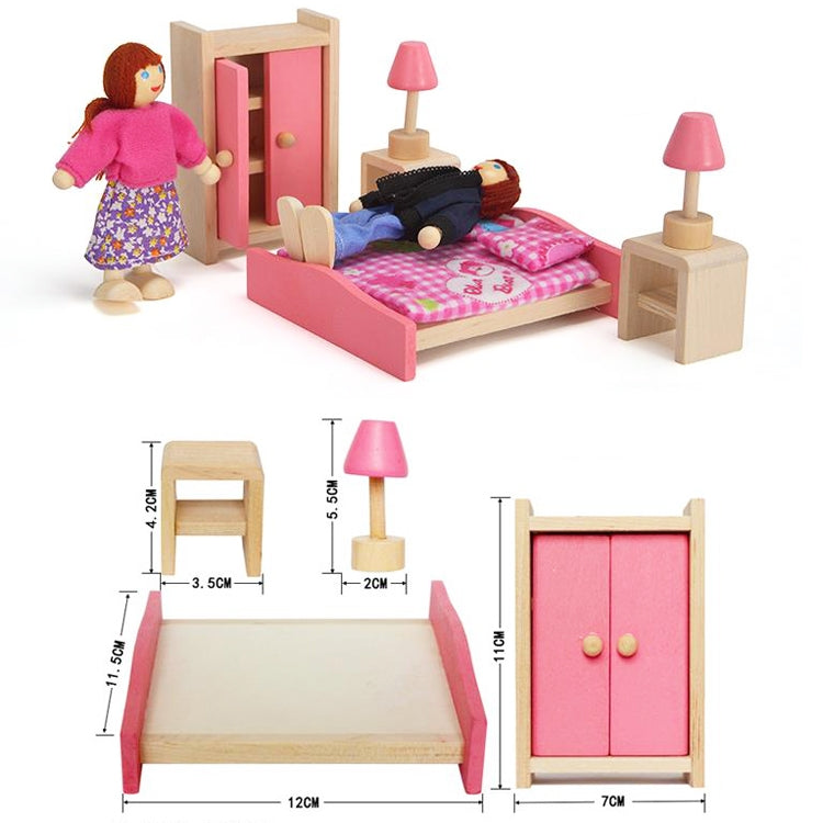 Pretend Play Mini Simulation Children Small Furniture Doll House Toy(Bedroom) - Pretend Play Toys by buy2fix | Online Shopping UK | buy2fix