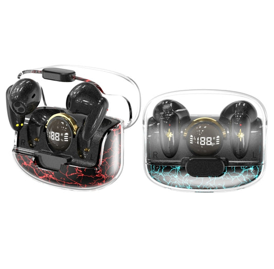 TWS Wireless Bluetooth Headset In-ear Space Capsule Gaming Headset(Transparent Black) - TWS Earphone by buy2fix | Online Shopping UK | buy2fix