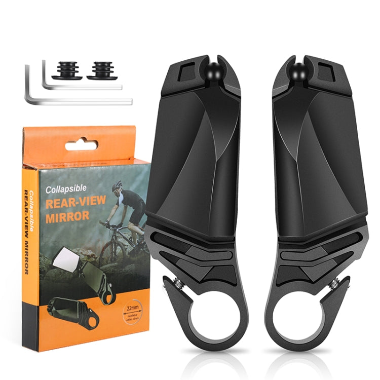 WEST BIKING Bicycle Handlebar Folding Mirror(Black) - View Mirrors by WEST BIKING | Online Shopping UK | buy2fix