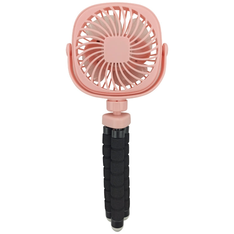 Octopus Stroller Deformation Fan Desktop Portable Handheld USB Small Fan, Colour: 2200mAh Pink - Consumer Electronics by buy2fix | Online Shopping UK | buy2fix