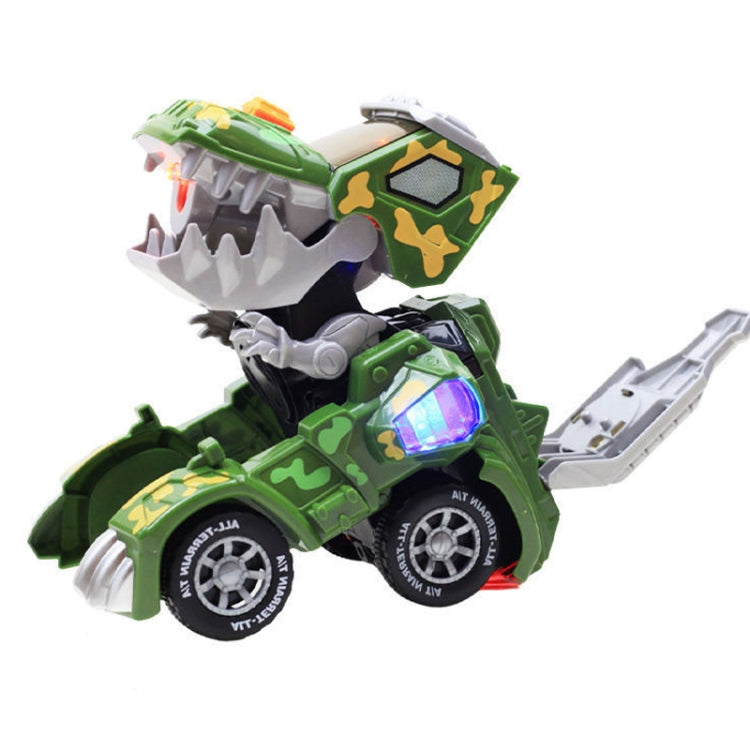 HG-884 Spray Deformation Dinosaur Fighting Vehicle Light Music Automatic Rotating Children Toys(Green) - Model Toys by buy2fix | Online Shopping UK | buy2fix