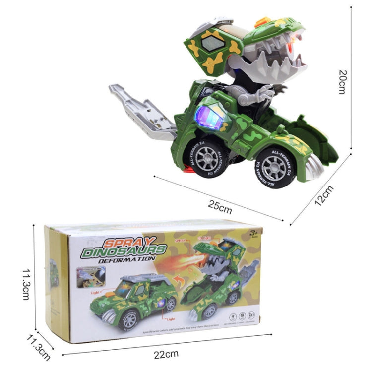 HG-884 Spray Deformation Dinosaur Fighting Vehicle Light Music Automatic Rotating Children Toys(Green) - Model Toys by buy2fix | Online Shopping UK | buy2fix