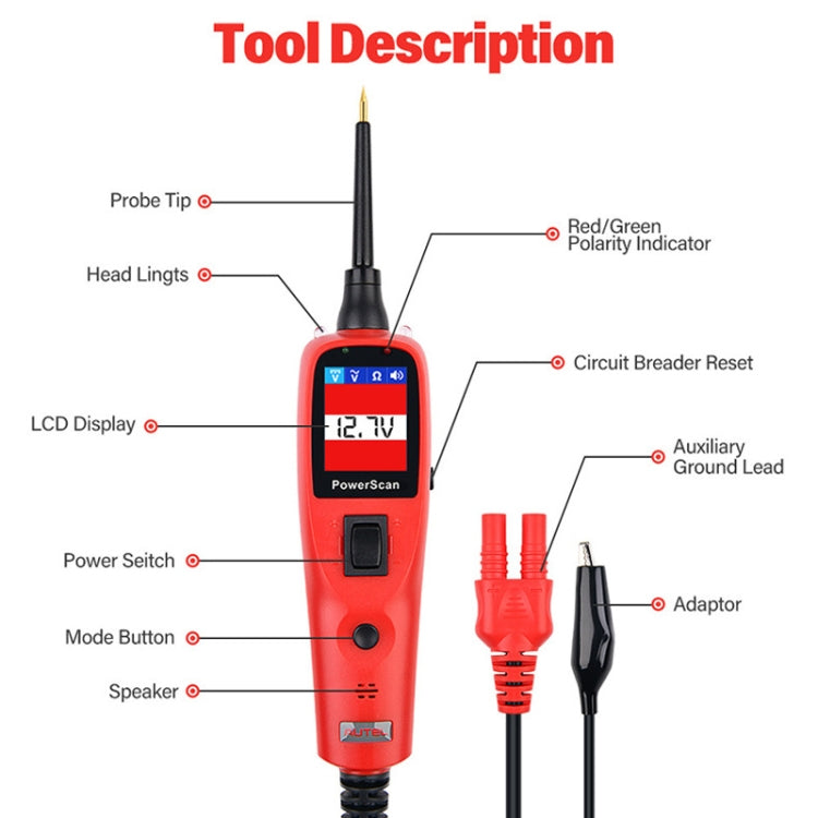 AUTEL PS100  Automotive Circuit Tester Automotive System Diagnostic Tool - In Car by AUTEL | Online Shopping UK | buy2fix