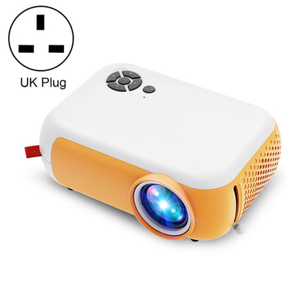 A10 480x360 Pixel Projector Support 1080P Projector ,Style: Basic Model White Yellow (UK Plug) - Consumer Electronics by buy2fix | Online Shopping UK | buy2fix