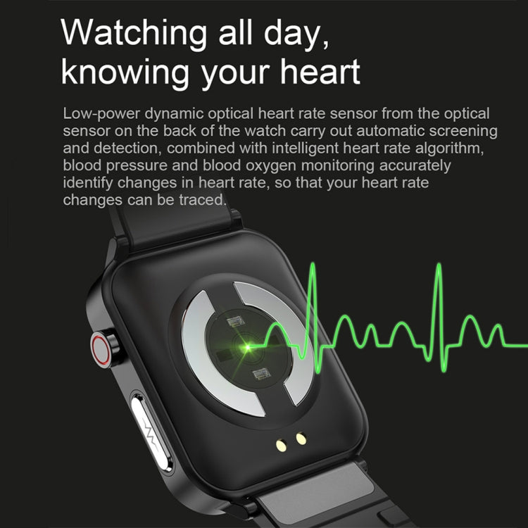 LOANIY E86 1.7 Inch Heart Rate Monitoring Smart Bluetooth Watch, Color: Blue - Smart Watches by LOANIY | Online Shopping UK | buy2fix