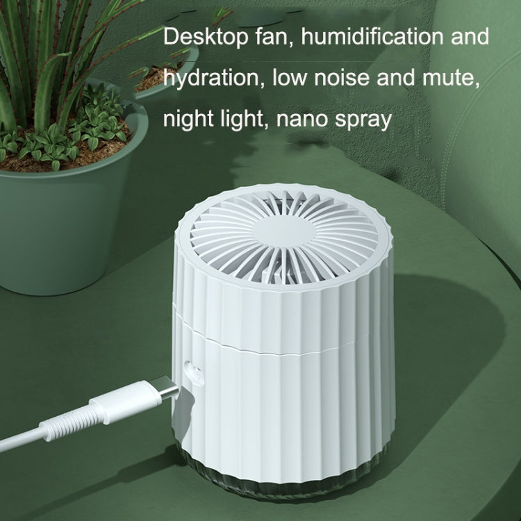 PW01 USB Water Cooling Mini Fan Desktop Turbo LED Spray Humidifying Air Cooler(Green) - Consumer Electronics by buy2fix | Online Shopping UK | buy2fix