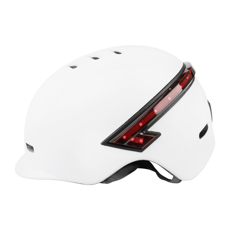Cycling Helmet Ultralight Bicycle Helmet with Warning Light Remote Control(White) - Protective Helmet & Masks by buy2fix | Online Shopping UK | buy2fix