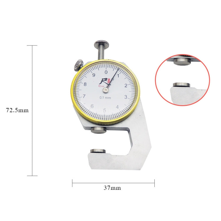 CHIXI Handheld Thickness Gauge Paper Thickness Gauge, Specification: Boutique 0-10mm Flat Head - Consumer Electronics by buy2fix | Online Shopping UK | buy2fix