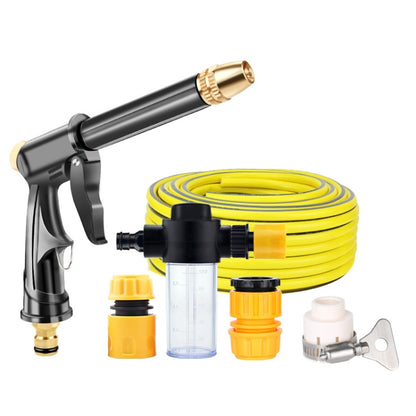 High Pressure Car Wash Hose Telescopic Watering Sprinkler, Style: H2+3 Connector+10m Tube+Foam Pot - In Car by buy2fix | Online Shopping UK | buy2fix