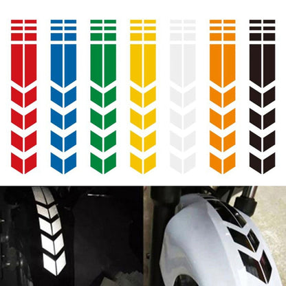 10 PCS Car Stripe Reflective Sticker Motorcycle Fender Arrow Stickers(Orange) - In Car by buy2fix | Online Shopping UK | buy2fix