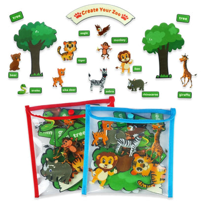 Storytelling Forest Animal Felt Sheet Early Education Enlightenment Awareness Teaching Kids(Red) - Early Education Toys by buy2fix | Online Shopping UK | buy2fix