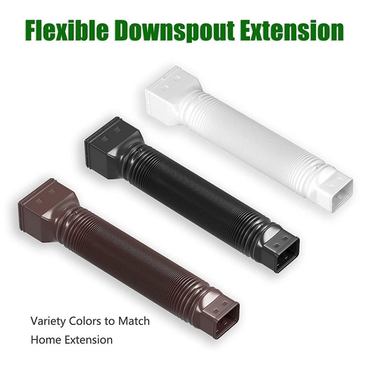 Downspout Extenders Telescoping Rain Gutter Drains(Black) - Pipes & Fittings by buy2fix | Online Shopping UK | buy2fix