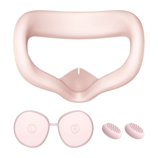 VR Silicone Eye Mask+Lens Protective Cover+Joystick Hat, For Oculus Quest 2(Pink) - Consumer Electronics by buy2fix | Online Shopping UK | buy2fix