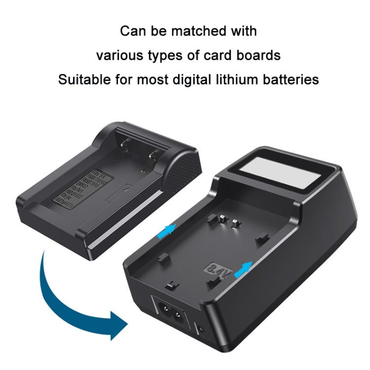 F550/F750/F970 LCD Single Charger Camera Battery Charger, EU Plug - Camera Accessories by buy2fix | Online Shopping UK | buy2fix