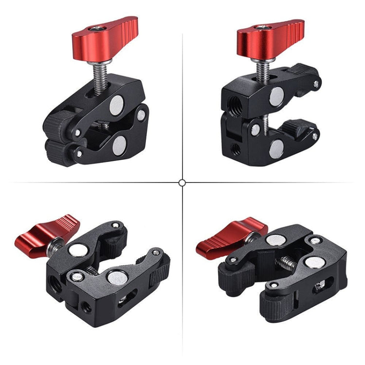 JMSUZ 124124 SLR Camera Rail Adjustable Clamp Crab Clamp (Red) - Camera Accessories by JMSUZ | Online Shopping UK | buy2fix