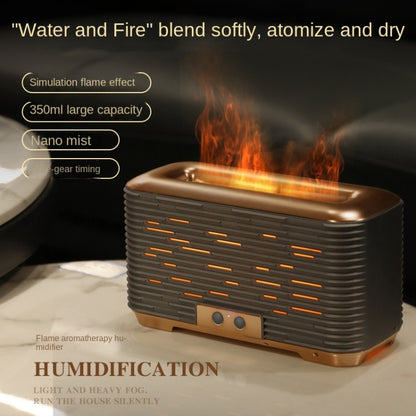 350ml Simulated Flame Aromatherapy Humidifier With Timing Function(Gold) - Home & Garden by buy2fix | Online Shopping UK | buy2fix