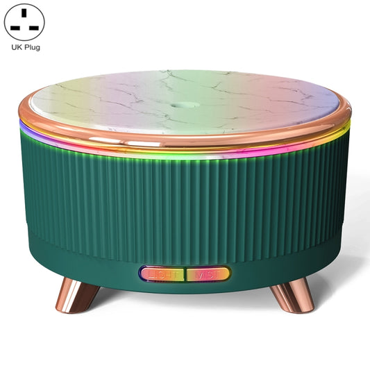 Ultrasonic Aromatherapy Diffuser Humidifier Essential Oil Diffuser UK Plug(Dark Green) - Home & Garden by buy2fix | Online Shopping UK | buy2fix
