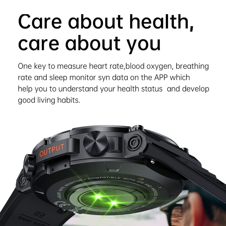K56Pro 1.39 Inch Heart Rate/Blood Pressure/Blood Oxygen Monitoring Smart Calling Watch(Black) - Smart Wear by buy2fix | Online Shopping UK | buy2fix