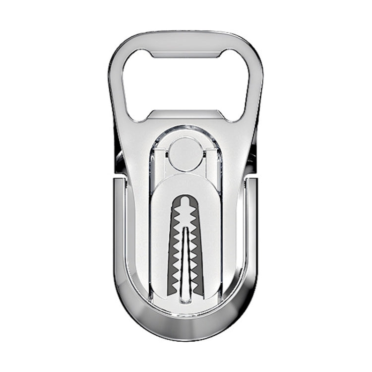 Multifunction Car Air Vent Phone Holder Finger Ring Phone Bracket Bottle Opener(Silver) - Ring Holder by buy2fix | Online Shopping UK | buy2fix