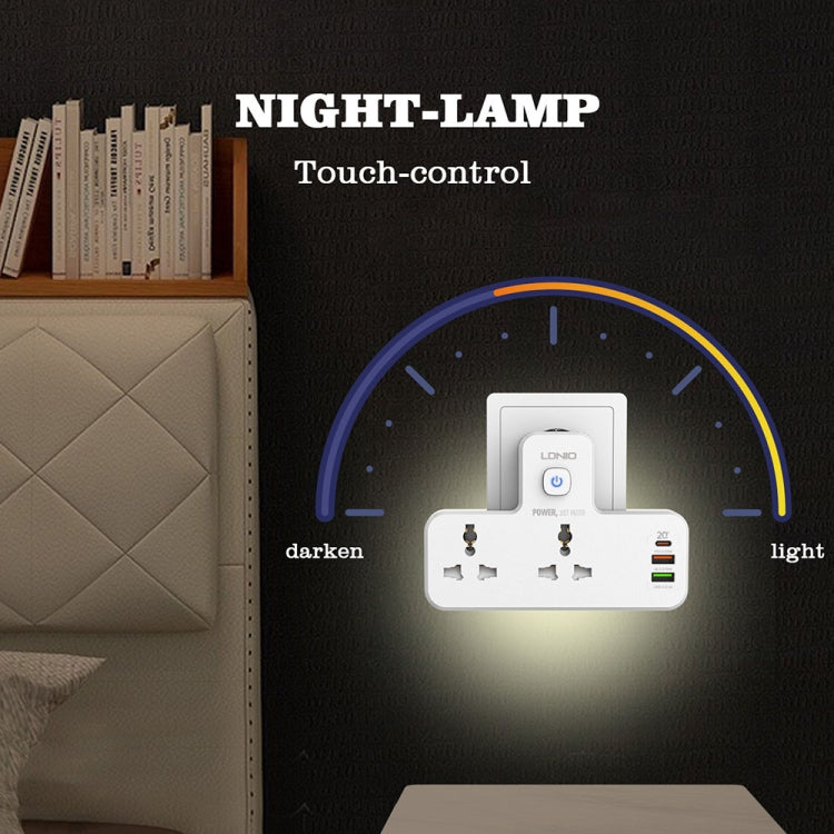 LDNIO SC2311 20W PD+QC 3.0 Multifunctional Home Fast Charging Socket with Night Light, Spec: EU Plug - Consumer Electronics by LDNIO | Online Shopping UK | buy2fix