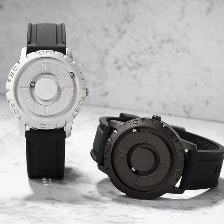 EUTOUR E030 Magnetic Ball Men Bezel-Free Design Watch(Black Net Strip) - Metal Strap Watches by buy2fix | Online Shopping UK | buy2fix