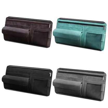 DE RAN FU Car Shade Glasses Box Storage Bag Car Flip Fur Glue Box Zipper Card Bag(Grey) - Stowing Tidying by DE RAN FU | Online Shopping UK | buy2fix