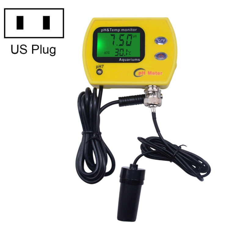 PH Tester Durable Acid Meter Swimming Pool Temperature Monitor With Backlight, Plug Type: US Plug - Consumer Electronics by buy2fix | Online Shopping UK | buy2fix