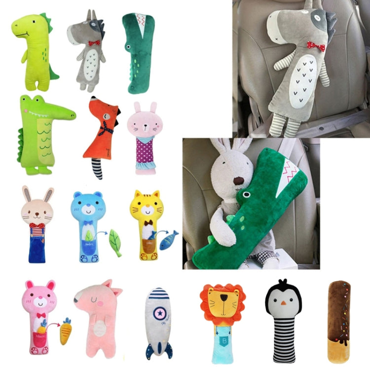 50cm Children Car Belt Cartoon Shoulder Protector Pillow(Fox) - In Car by buy2fix | Online Shopping UK | buy2fix