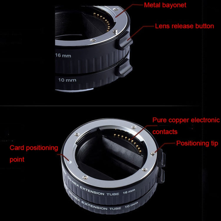 For Sony VILTROX DG-NEX Camera Automatic Close-Up Ring Macro Ring Set - Stepping Ring by VILTROX | Online Shopping UK | buy2fix