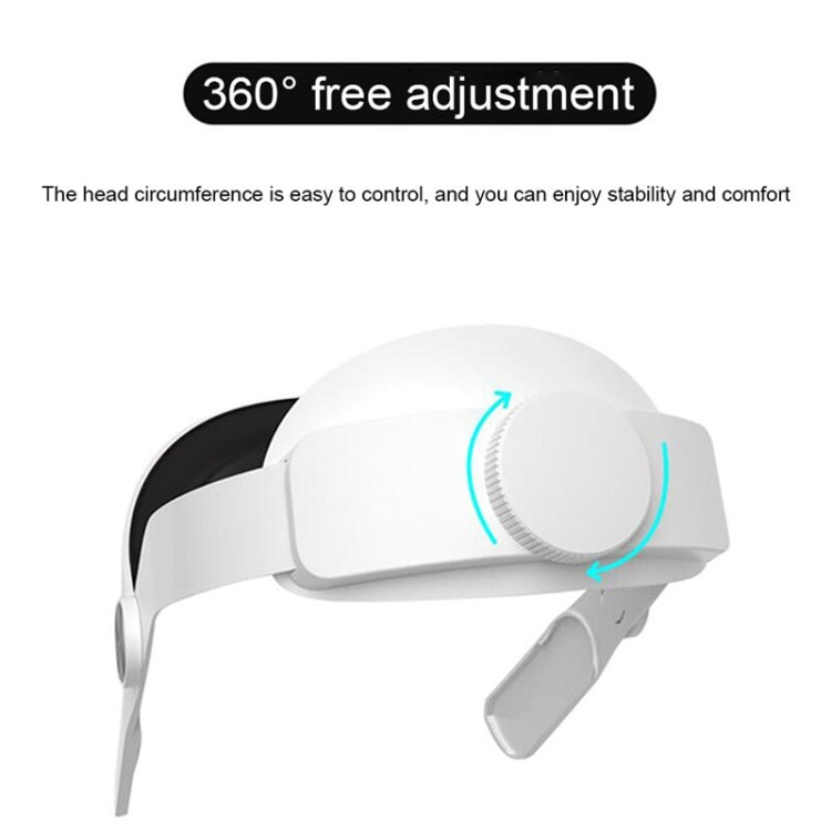For Oculus Quest 2 VR SHINECON OS01 Adjustable All -In -One Head Strap VR Accessories(White) - Consumer Electronics by buy2fix | Online Shopping UK | buy2fix