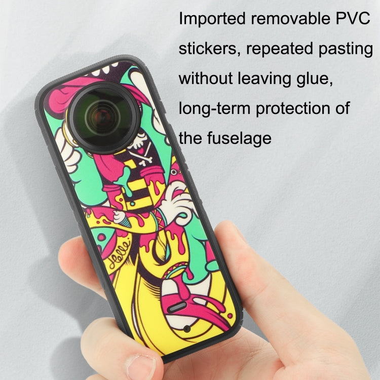 Sunnylife IST-TZ485 For DJI Insta360 X3 Panoramic Camera PVC Protection Scraper Film Stickers(Carnival+Drawing Black) - DJI & GoPro Accessories by Sunnylife | Online Shopping UK | buy2fix