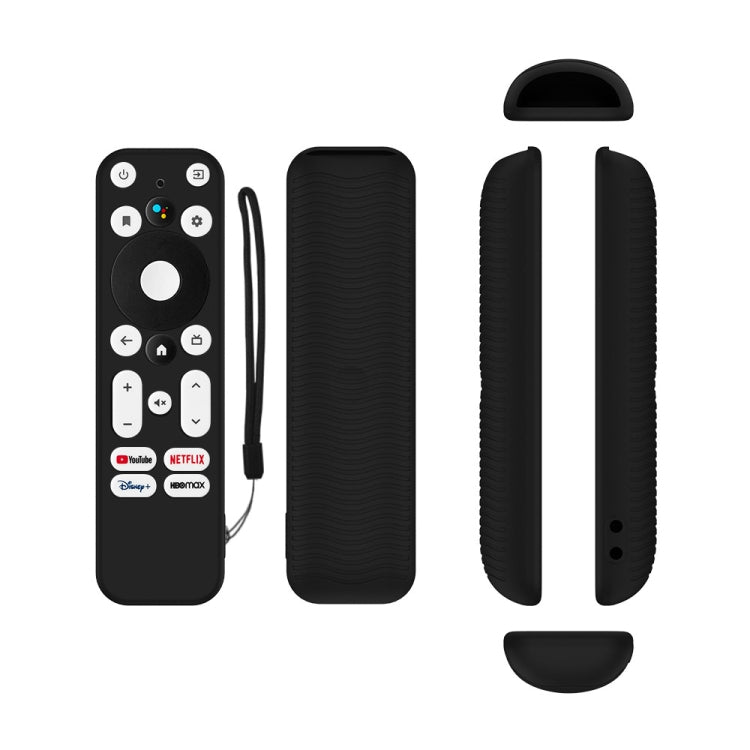 For ONN Android TV 4K UHD Streaming Device Y55 Anti-Fall Silicone Remote Control Cover(Black) - Consumer Electronics by buy2fix | Online Shopping UK | buy2fix