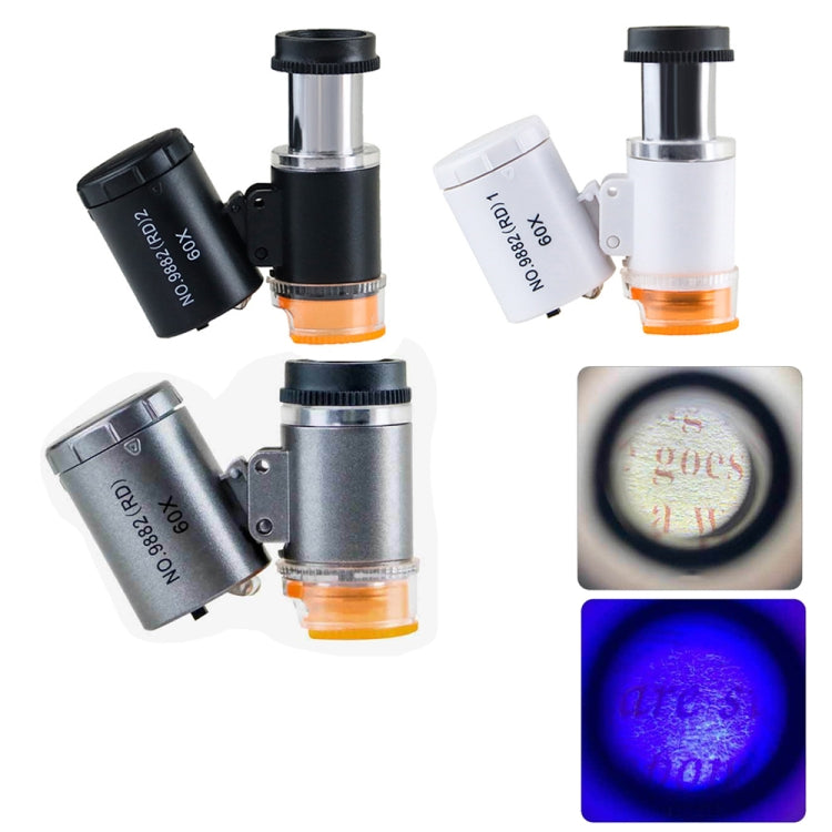 9882(RD) 60X Mini HD Banknote Detection Optical Microscope with LED Light, Color: White - Consumer Electronics by buy2fix | Online Shopping UK | buy2fix