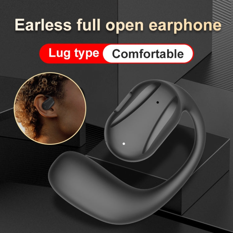 YJ77 Bluetooth 5.2 Ear-mounted OWS Bone Conduction Headset(Left Ear Black) - Bluetooth Earphone by buy2fix | Online Shopping UK | buy2fix