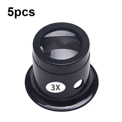 5pcs Eyepiece Magnifier Glass Lens Eyepiece Type Repair Magnifier, Times: 3X - Consumer Electronics by buy2fix | Online Shopping UK | buy2fix
