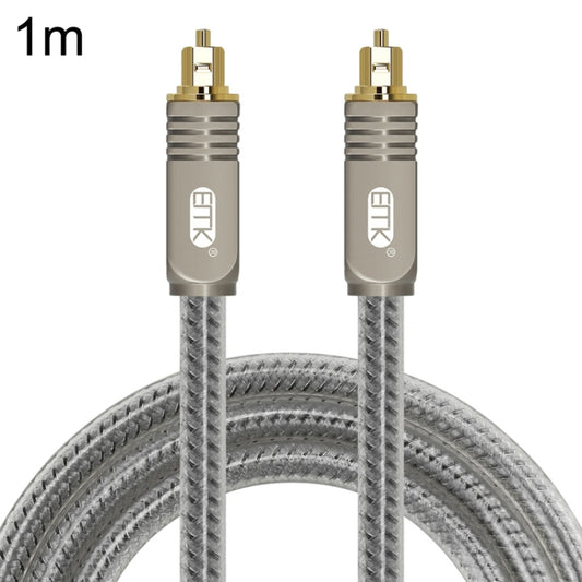EMK YL/B Audio Digital Optical Fiber Cable Square To Square Audio Connection Cable, Length: 1m(Transparent Gray) -  by EMK | Online Shopping UK | buy2fix