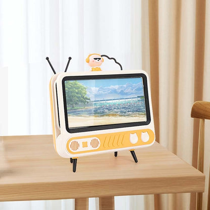 MHT737 With Light Retro TV Shape Phone Stand Desktop Lazy Stand, Color Random Delivery - Desktop Holder by buy2fix | Online Shopping UK | buy2fix