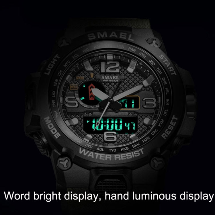 SMAEL 1545D Chronograph Calendar Alarm Clock Night Light Waterproof Watch Outdoor Men Watch(Silver) - Sport Watches by SMAEL | Online Shopping UK | buy2fix