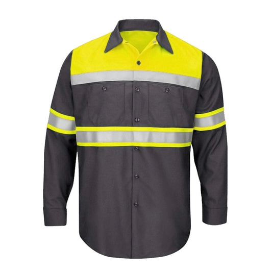 Pure Cotton Long-sleeved Reflective Clothes Overalls Work Clothes, Size: S(Yellow+Gray Top) - Workplace Safety Supplies by buy2fix | Online Shopping UK | buy2fix