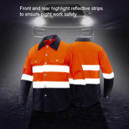 Pure Cotton Long-sleeved Reflective Clothes Overalls Work Clothes, Size: M(Double Reflector Pants) - Workplace Safety Supplies by buy2fix | Online Shopping UK | buy2fix