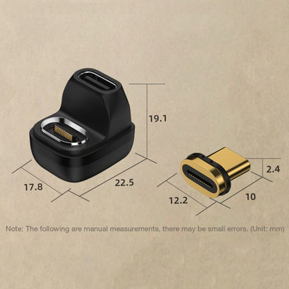 Type-C/USB-C Magnetic Adapter U-shaped Elbow 40GB Converter - Computer & Networking by buy2fix | Online Shopping UK | buy2fix