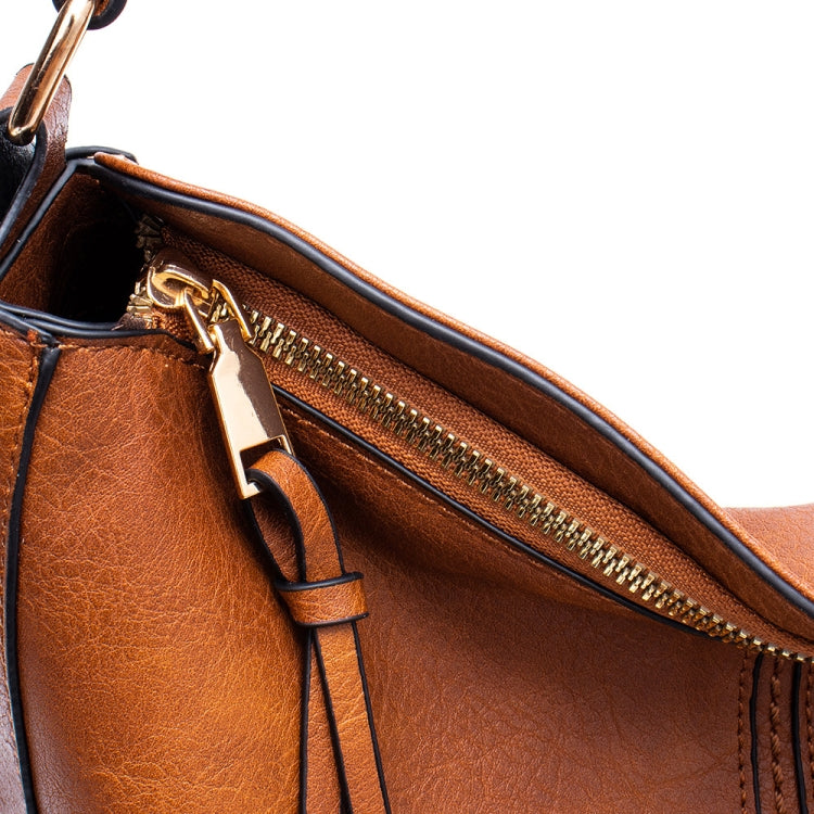 7871 Large Capacity Adjustable Leather Tote Bag Multi-compartment Shoulder Bag, Color: Black - Handbags by buy2fix | Online Shopping UK | buy2fix