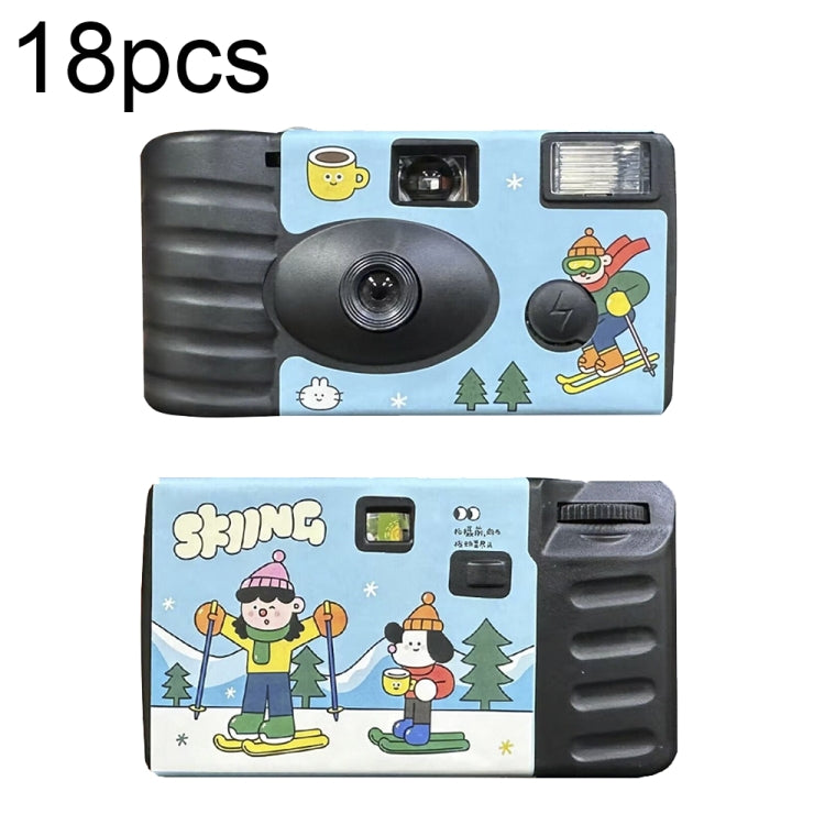 18pcs Sking Retro Film Camera Waterproof Cartoon Decorative Stickers without Camera - Consumer Electronics by buy2fix | Online Shopping UK | buy2fix