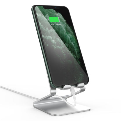 AhaStyle ST02 Mobile Phone Aluminum Alloy Fixed Bracket Storage Charging Base(Silver) - Desktop Holder by AhaStyle | Online Shopping UK | buy2fix