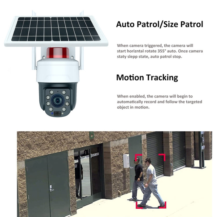 RH-Q10 Graffiti 5MP Wifi Wireless Solar Camera 30X Optical Zoom Auto Tracking Patrol IP66 Waterproof - Wireless Camera by buy2fix | Online Shopping UK | buy2fix