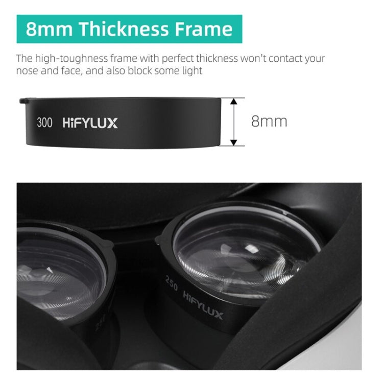 For Oculus Quest 2 Hifylux Q2-QF11 1pair Myopia Lens Frame Aspheric Resin VR Glasses Accessories(250 Degrees) - Consumer Electronics by Hifylux | Online Shopping UK | buy2fix