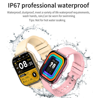 H10 1.69 inch Screen Bluetooth Call Smart Watch, Support Heart Rate/Blood Pressure/Sleep Monitoring, Color: Gold Net+Silicone - Smart Wear by buy2fix | Online Shopping UK | buy2fix